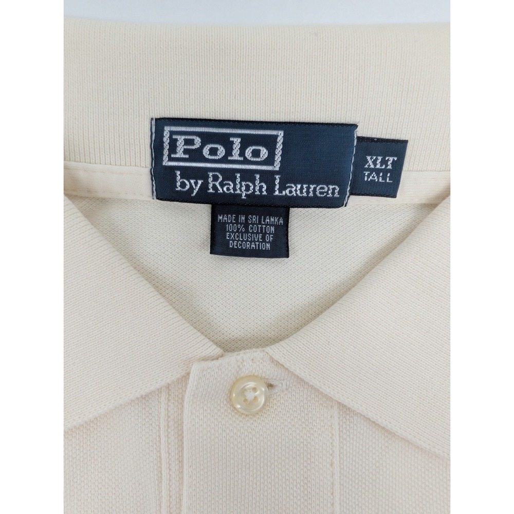 Polo Ralph Lauren Shirt XLT TALL Pony International 1967 Challenge Cup NYC Cream - Picture 5 of 12